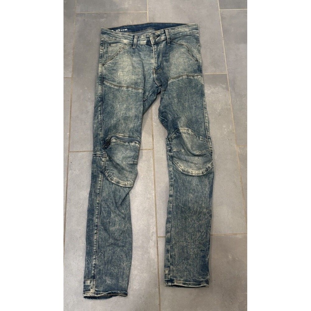 G-Star Raw 5620 3D Zip Knee Skinny Jeans Men Size 30x31 Blue Denim